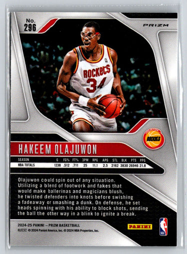 2024-25 Panini Prizm #296 Hakeem Olajuwon Prizms Silver N58