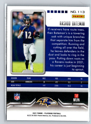 2021 Playbook Rashod Bateman Blue Scope Parallel#113 N59