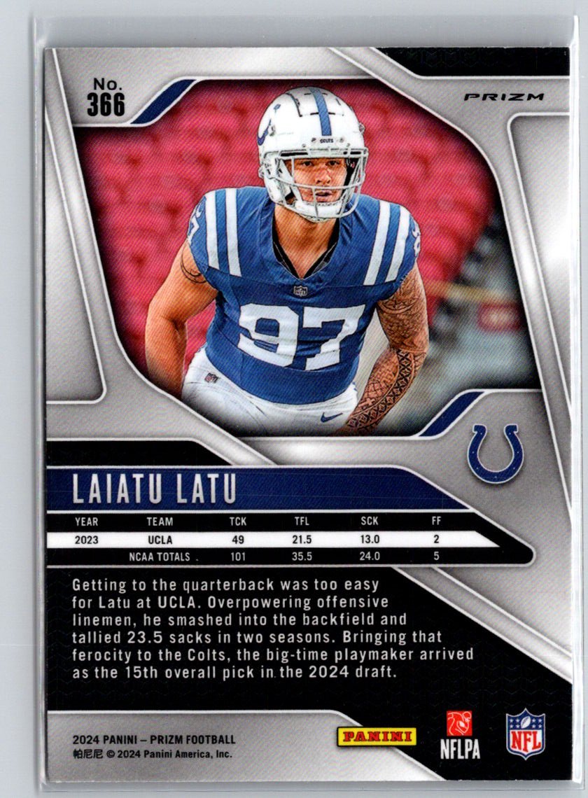 2024 Panini Prizm #366 Laiatu Latu Disco N60