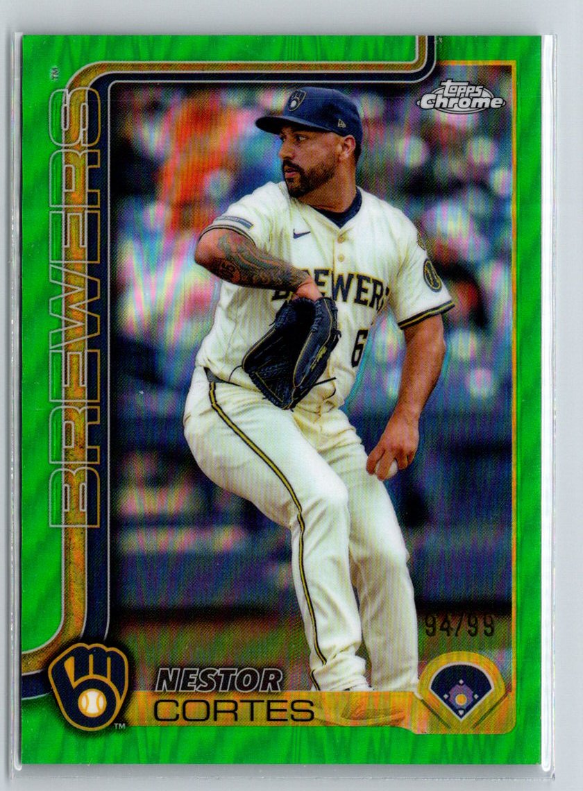 2025 Topps Chrome #22 Nestor Cortes Green Refractors N60