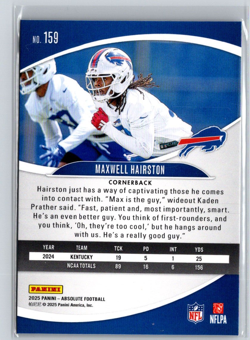 2025 Panini Absolute #159 Maxwell Hairston Retail N60