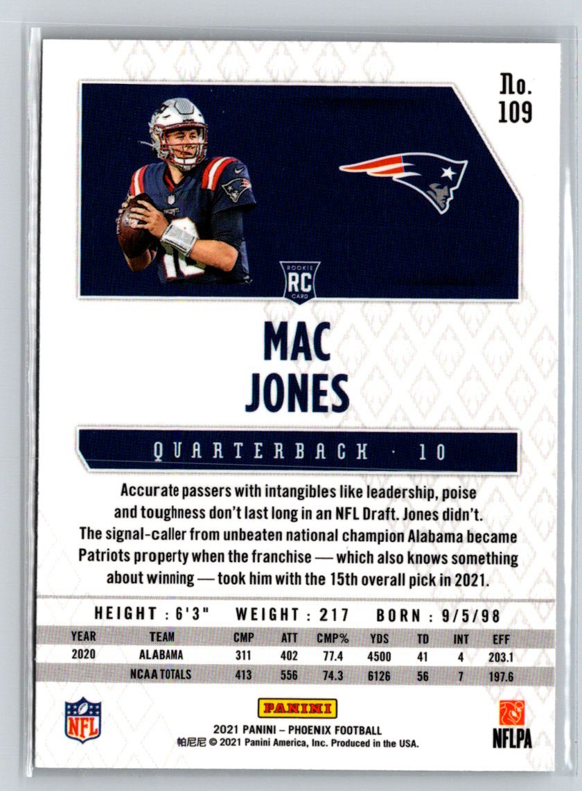 2021 Panini Phoenix #109 Mac Jones Fire Burst N61