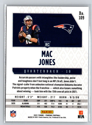 2021 Panini Phoenix #109 Mac Jones Fire Burst N61