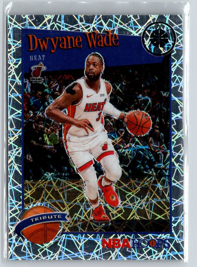2019 NBA Hoops Dwayne Wade Silver Prizm Lazer # N61