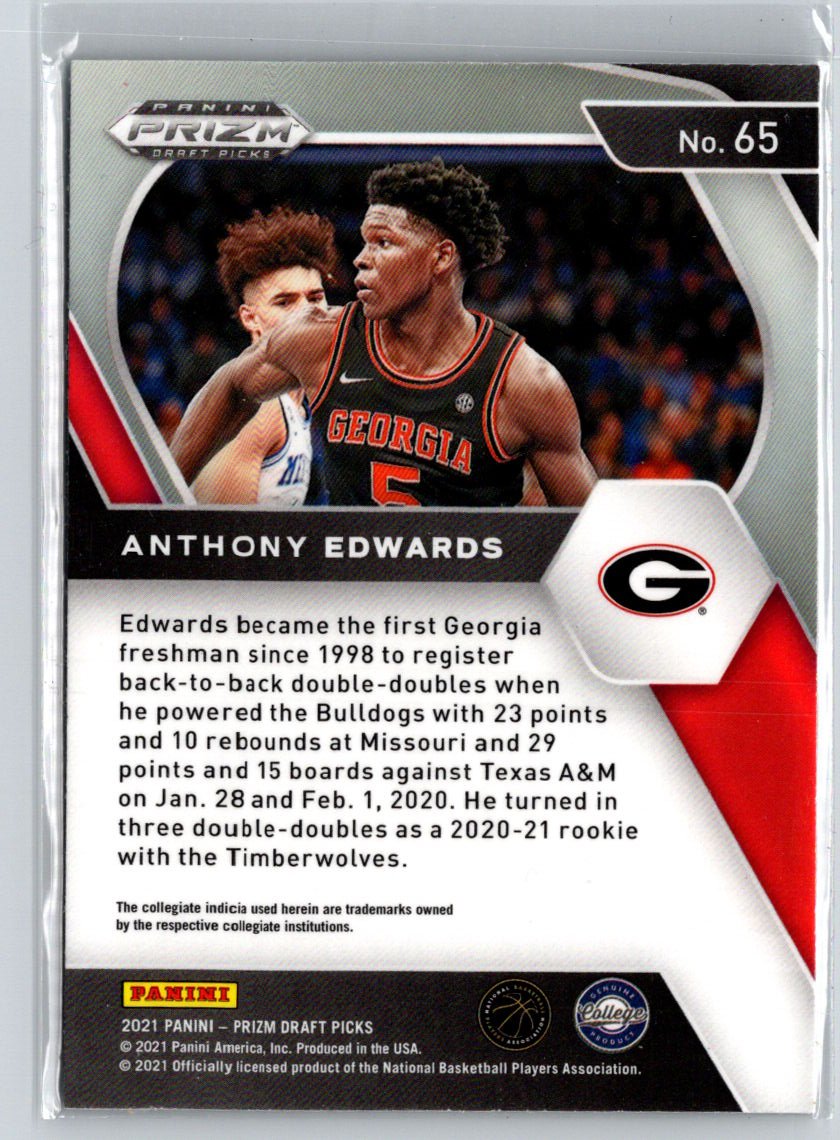 2021 Panini Prizm Draft Picks #65 Anthony Edwards N61