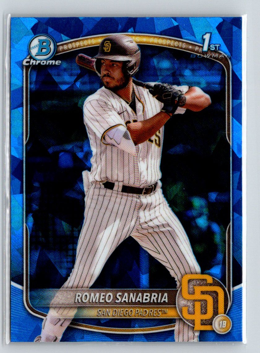 2025 Bowman #BCP-3 Romeo Sanabria Chrome Blue Sapphire Prospects N62