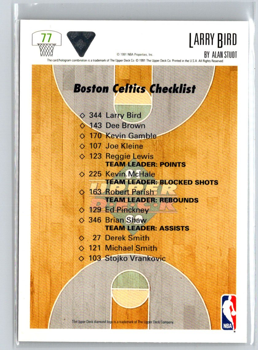 1991-92 Upper Deck #77 Larry Bird N62