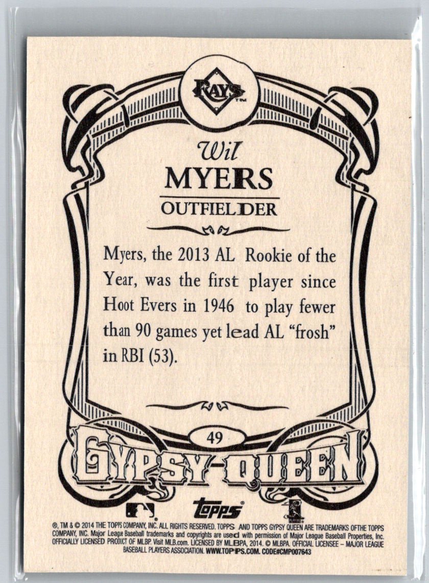 2014 Topps Gypsy Queen #49 Wil Myers Framed White N62