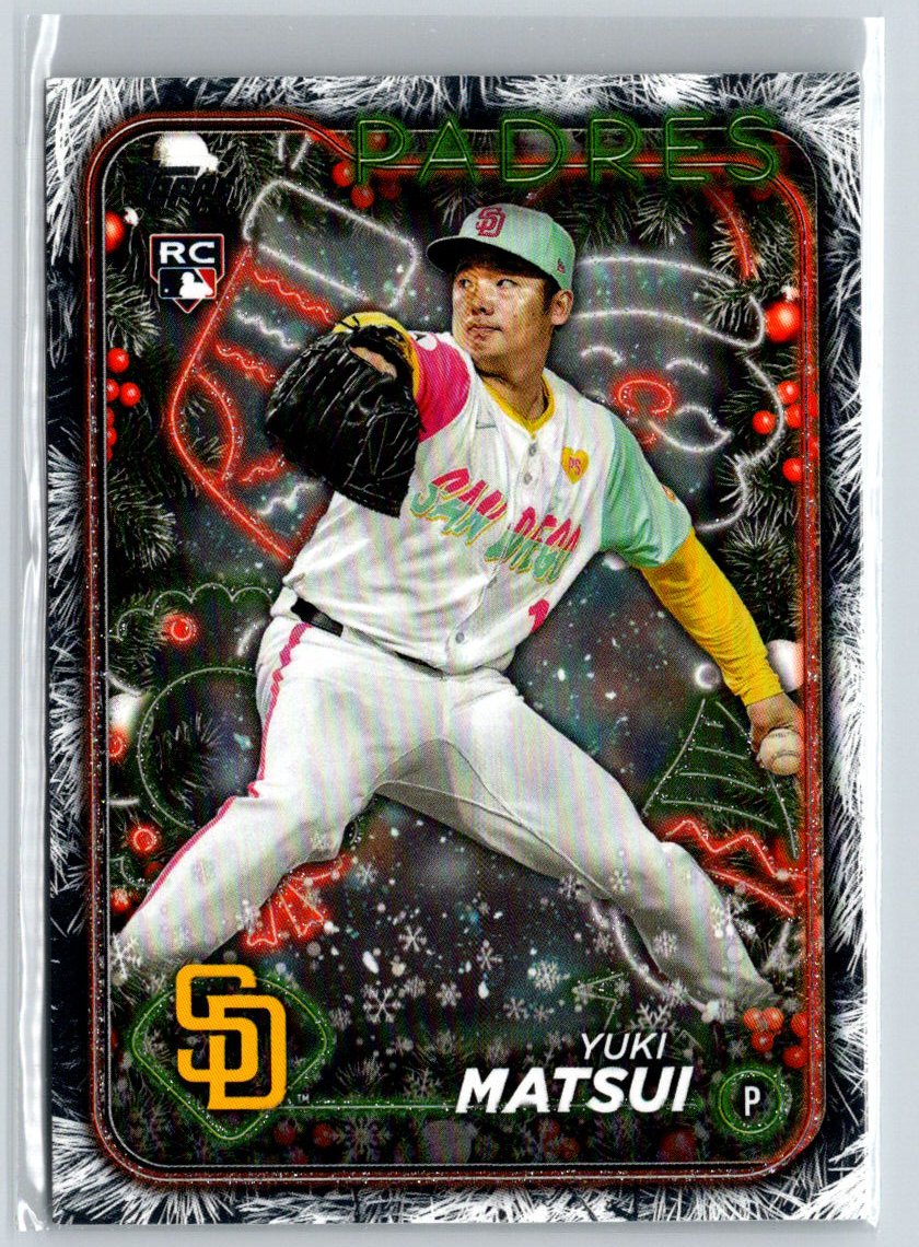 2024 Topps Holiday #H191 Yuki Matsui Holiday Tree N63