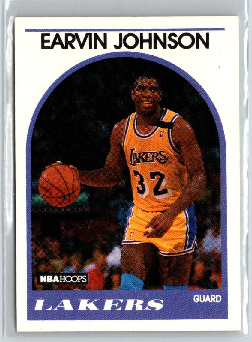 1989-90 Hoops Superstars #47 Magic Johnson N63