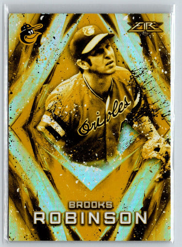 2017 Topps Fire #137 Brooks Robinson Gold Minted N63