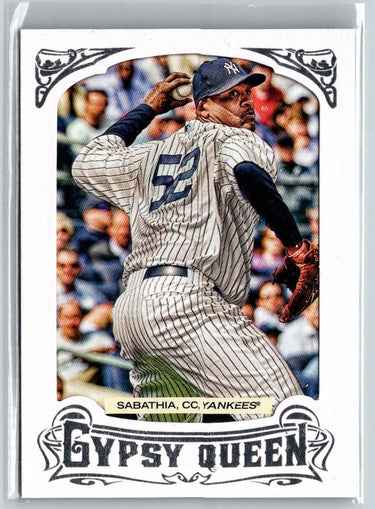 2014 Topps Gypsy Queen #5 CC Sabathia Framed White N64