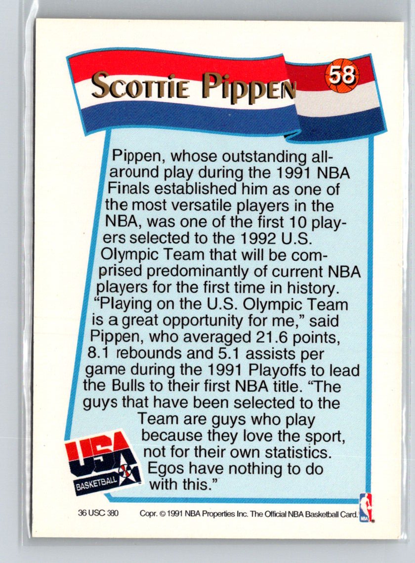1991-92 Hoops McDonald's #58 Scottie Pippen N66