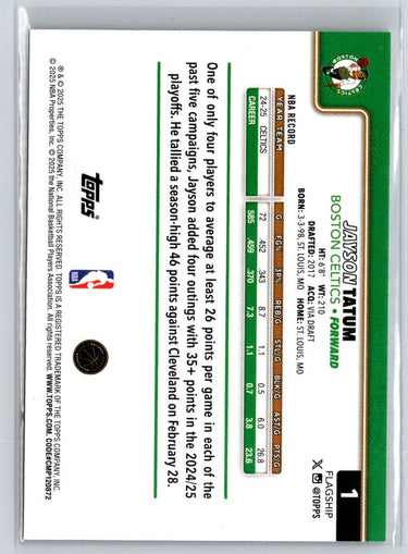 2025-26 Topps #1 Jayson Tatum Holo Foil N66