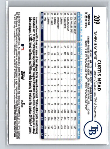 2024 Topps Chrome #209 Curtis Mead N66