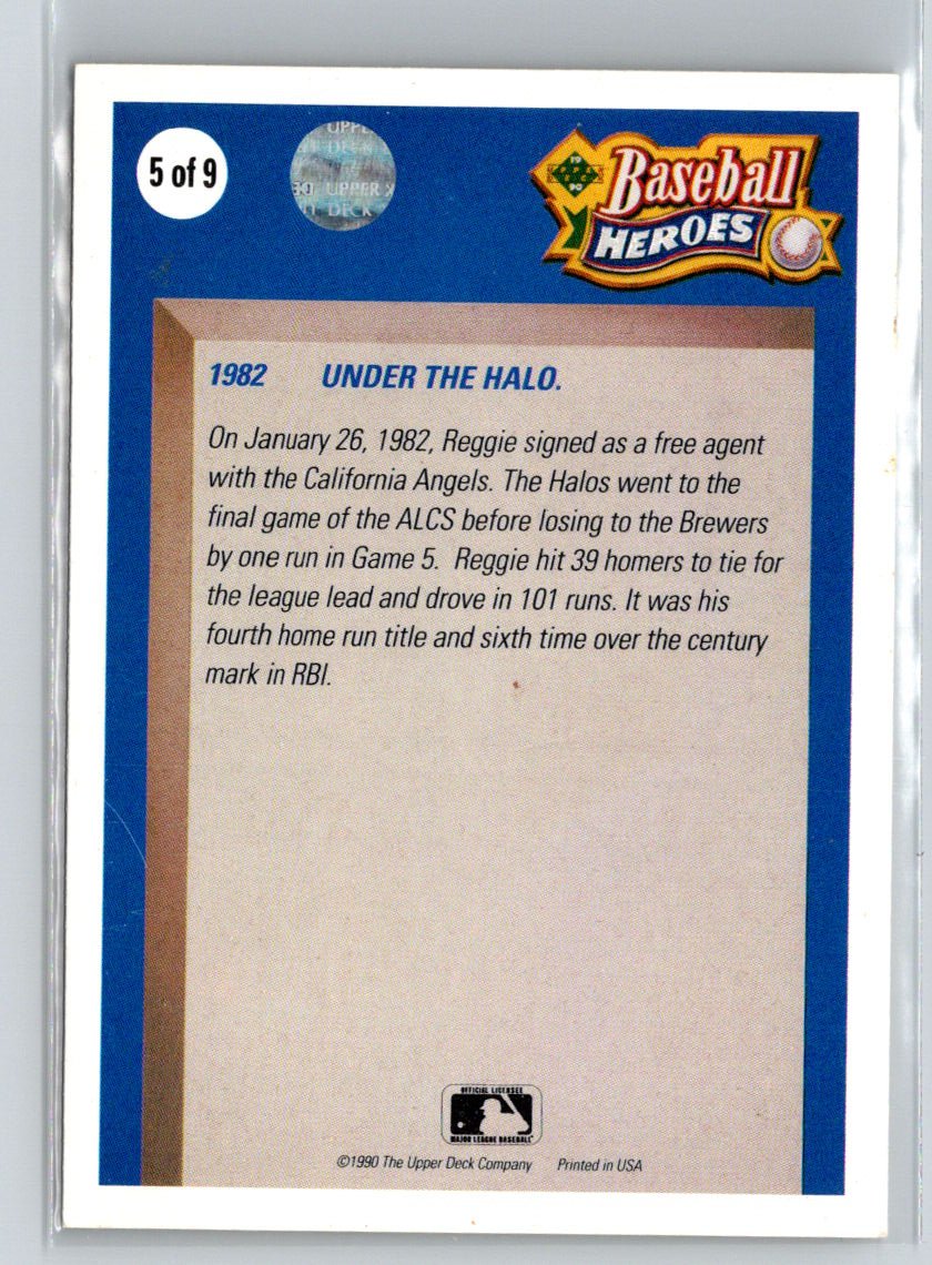 1990 Upper Deck #5 Reggie Jackson Baseball Heroes: Reggie Jackson N67