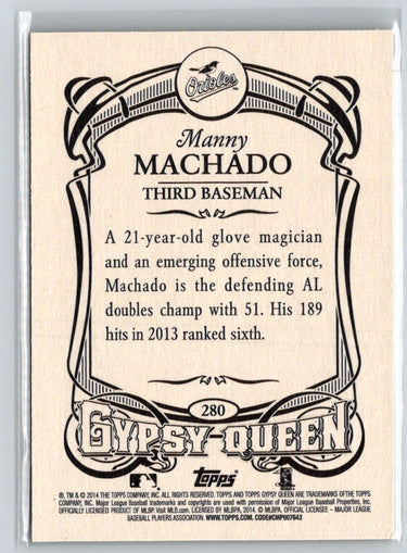 2014 Topps Gypsy Queen #280 Manny Machado N67