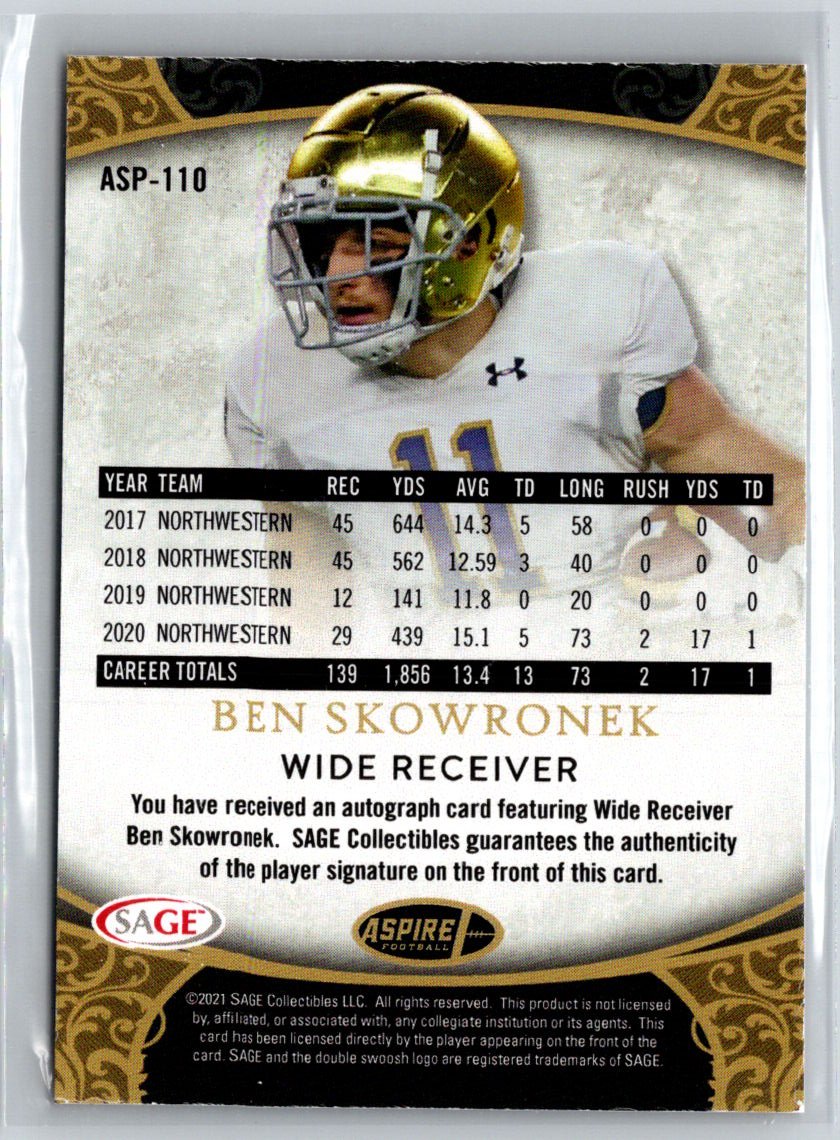 2021 SAGE Aspire #ASP-110 Ben Skowronek N67