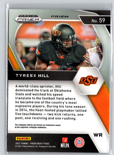 2021 Panini Prizm Draft Picks Collegiate #59 Tyreek Hill Ruby Wave N69