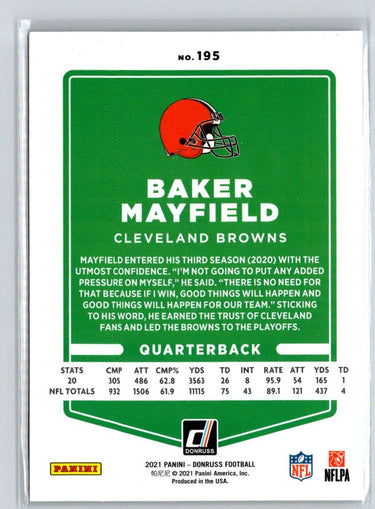2021 Donruss - Press Proof Bronze #195b Baker Mayfield No Helmet N69