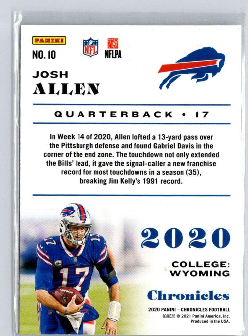2020 Panini Chronicles #10 Josh Allen N69