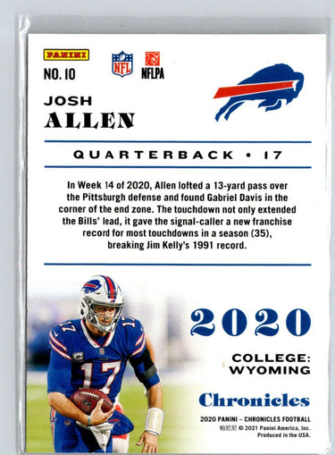 2020 Panini Chronicles #10 Josh Allen N69