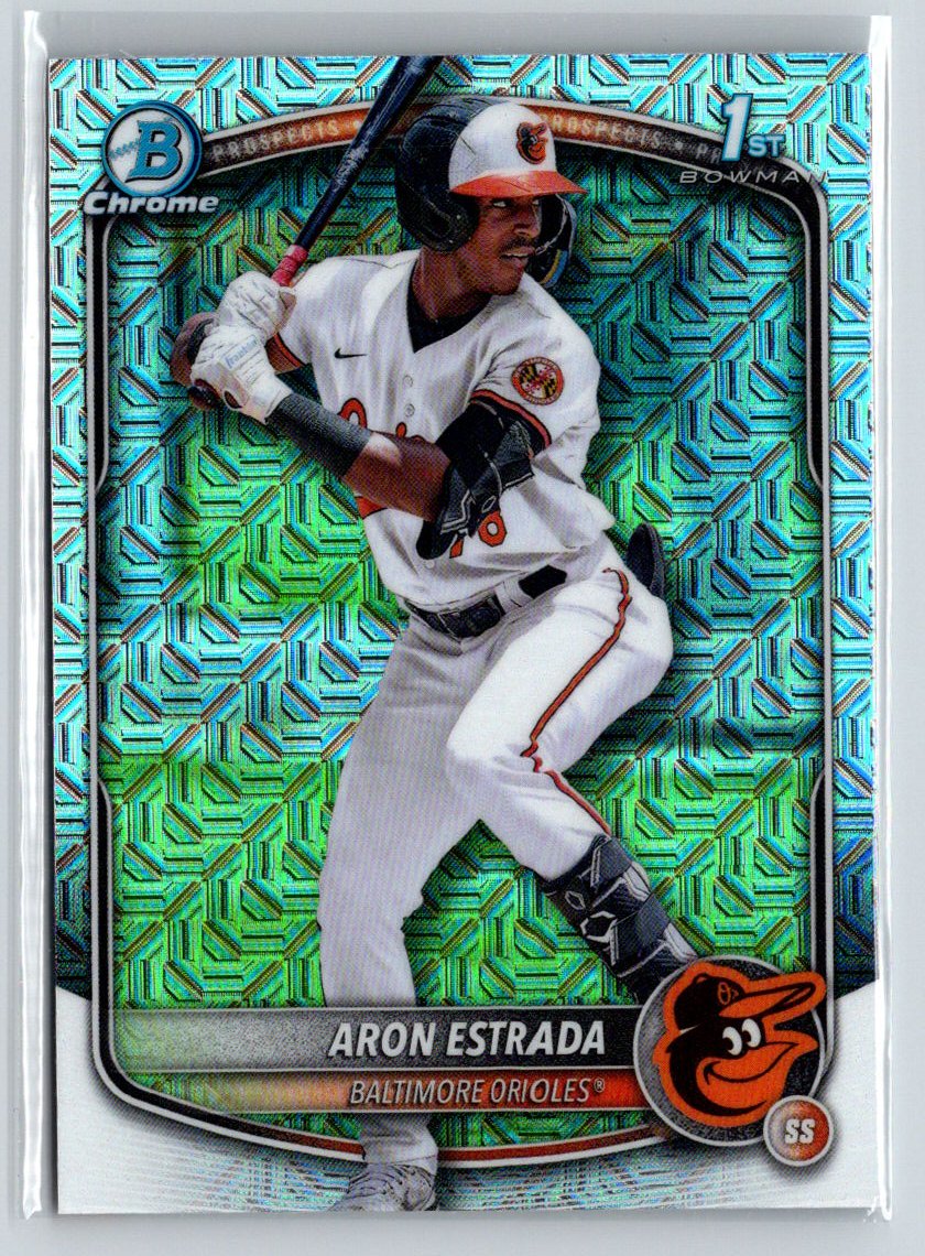 2025 Bowman #BCP-33 Aron Estrada Chrome Prospects Mojo Refractor N70