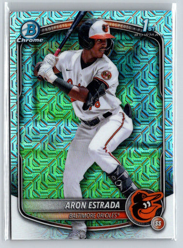 2025 Bowman #BCP-33 Aron Estrada Chrome Prospects Mojo Refractor N70