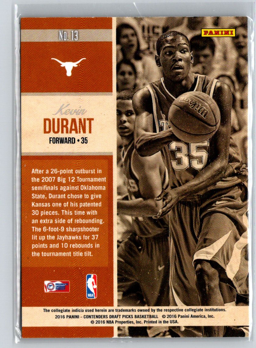 2016 Panini Contenders Draft Picks #13 Kevin Durant Old School Colors N70
