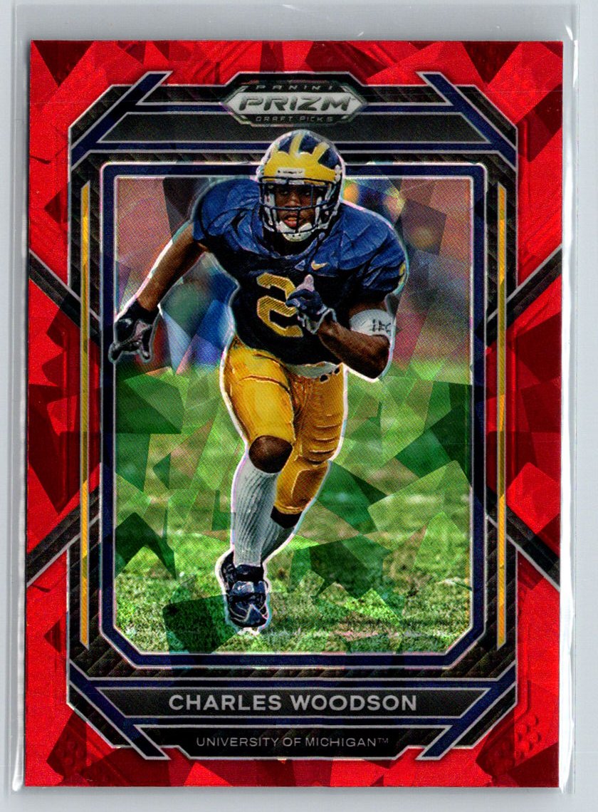 2023 Panini Prizm Draft Picks #15 Charles Woodson Prizms Red Ice R21