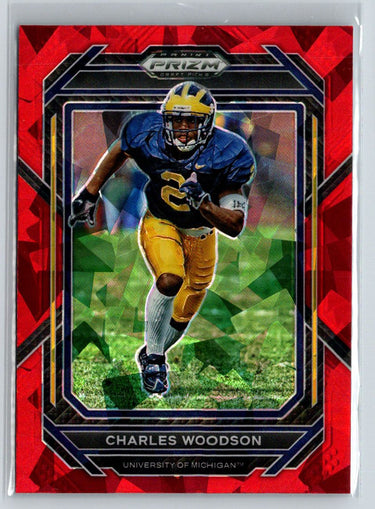 2023 Panini Prizm Draft Picks #15 Charles Woodson Prizms Red Ice R21