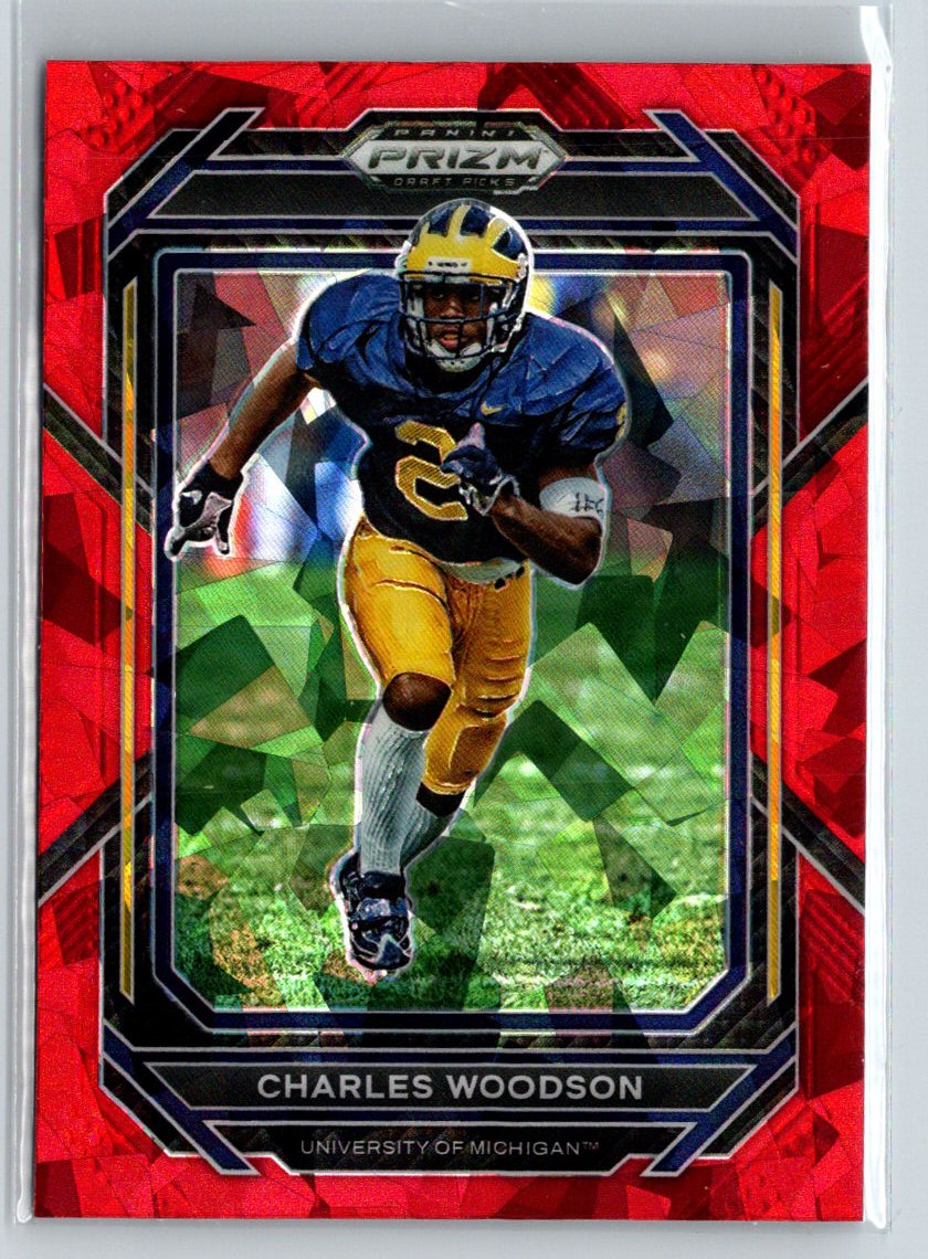 2023 Panini Prizm Draft Picks #15 Charles Woodson Prizms Red Ice R22