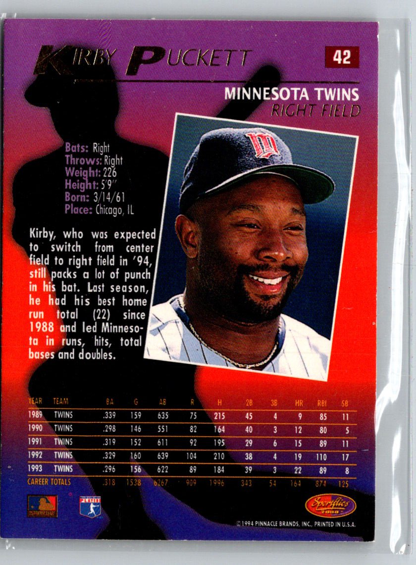 1994 Sportflics 2000 #42 Kirby Puckett P01