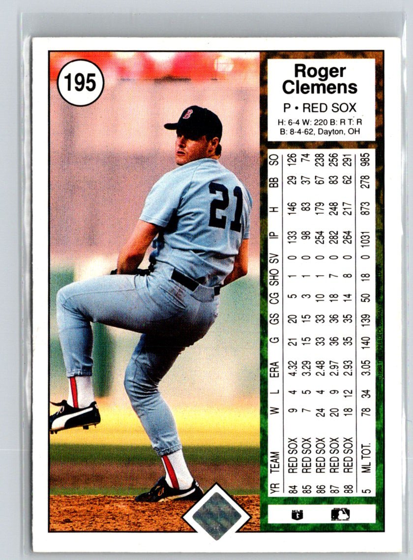 1989 Upper Deck #195 Roger Clemens P01