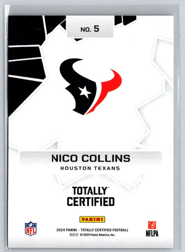 2024 Panini Totally Certified #5 Nico Collins Intriguing Players P01