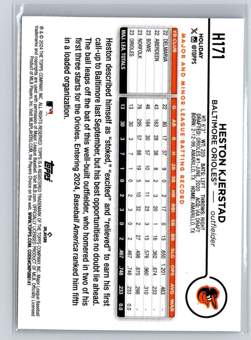 2024 Topps Holiday #H171 Heston Kjerstad P02