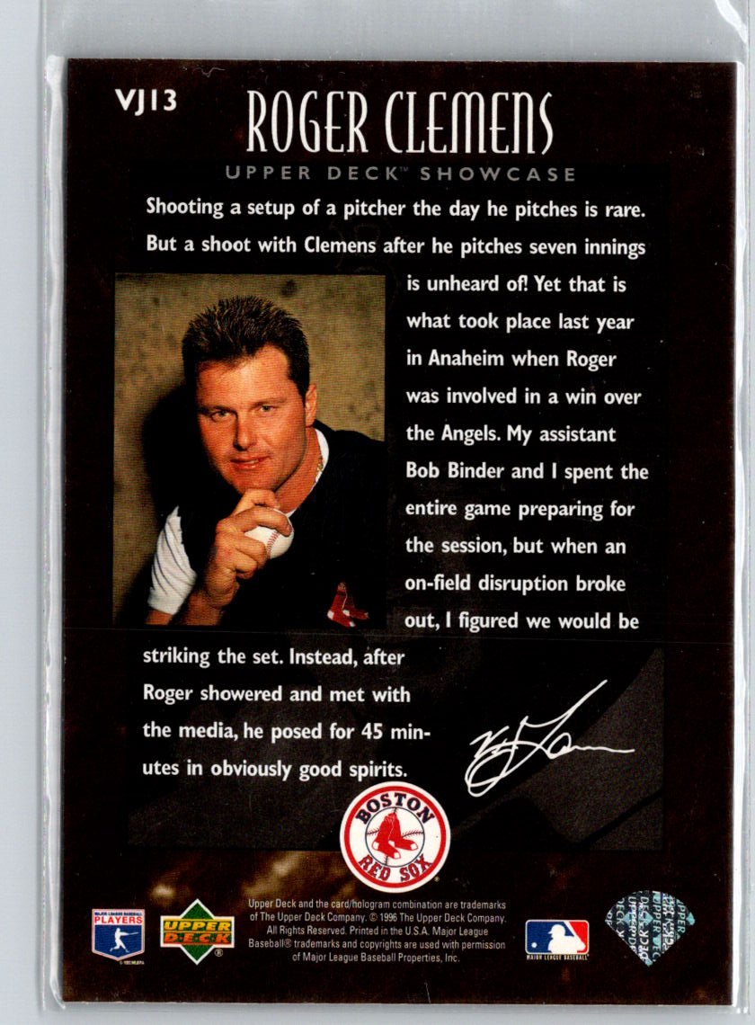 1996 Upper Deck #VJ13 Roger Clemens V.J. Lovero Collection P03