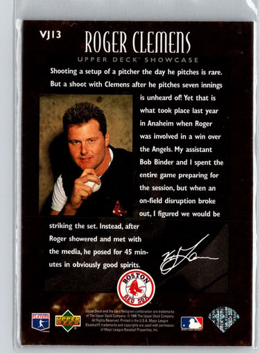 1996 Upper Deck #VJ13 Roger Clemens V.J. Lovero Collection P03