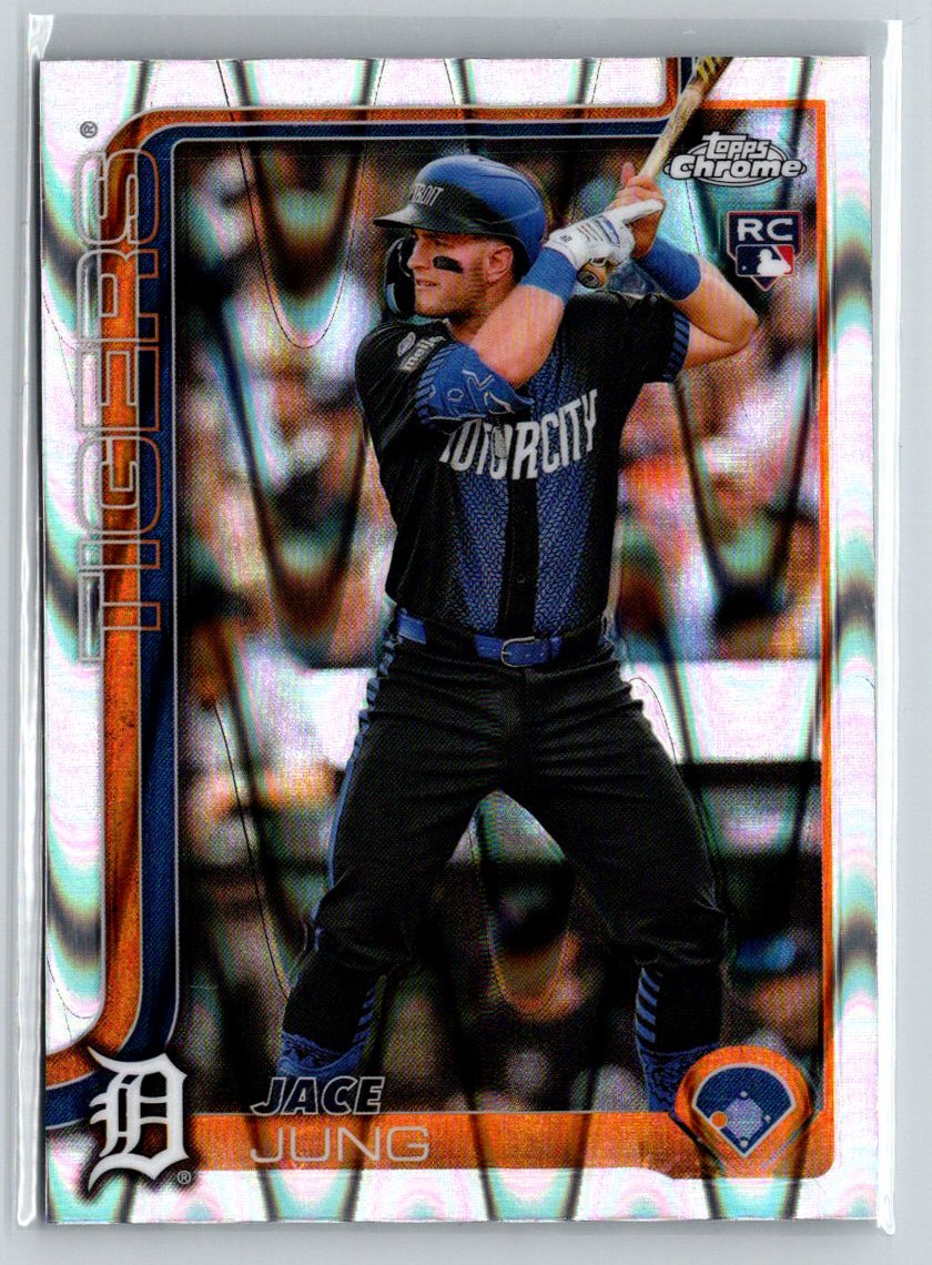 2025 Topps Chrome #225 Jace Jung Raywave Refractors P03