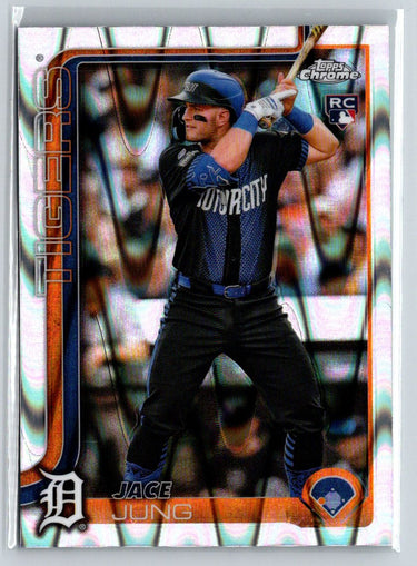 2025 Topps Chrome #225 Jace Jung Raywave Refractors P03
