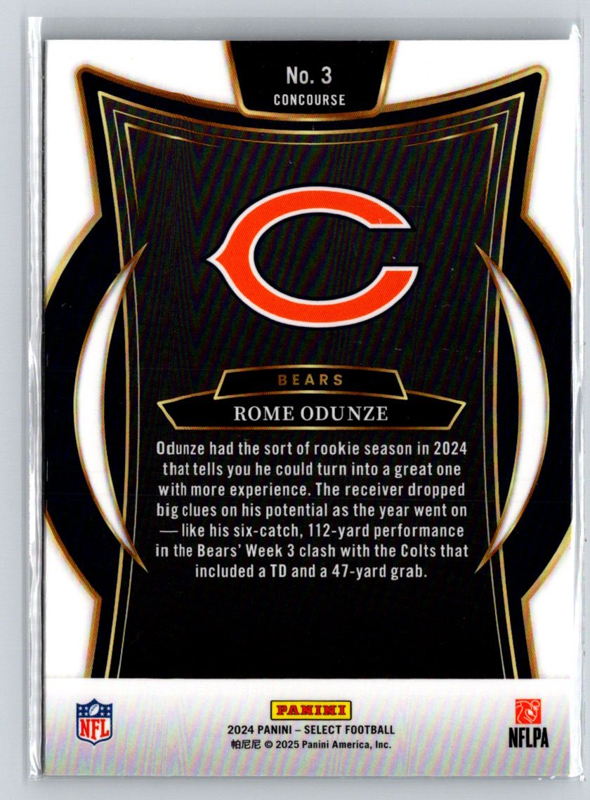 2024 Panini Select #3 Rome Odunze P03