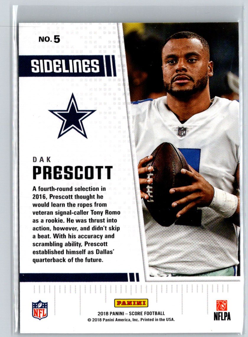 2018 Score #5 Dak Prescott Sidelines P04