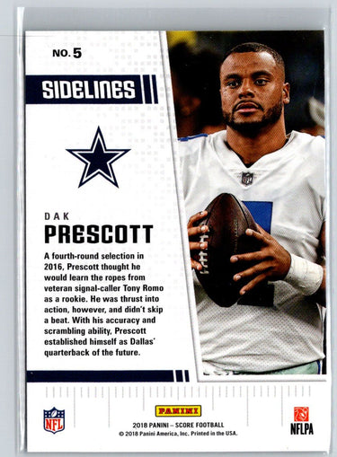 2018 Score #5 Dak Prescott Sidelines P04