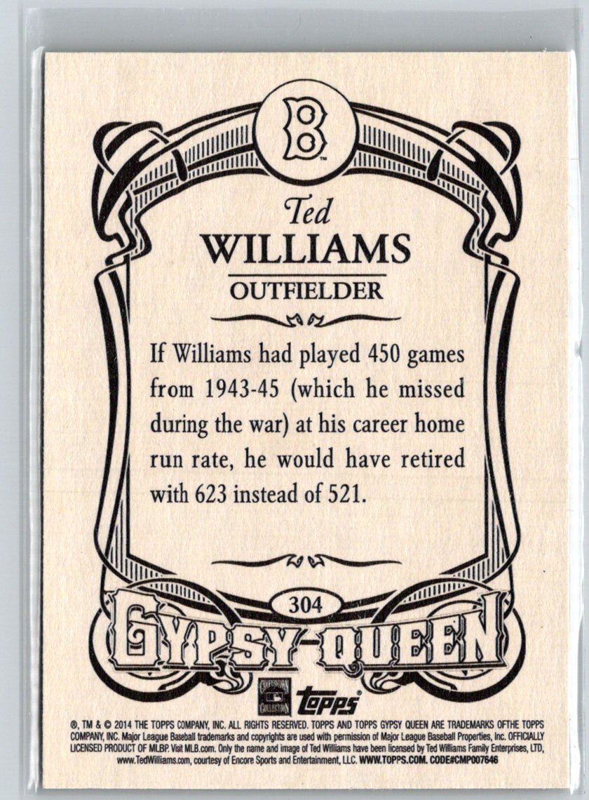 2014 Topps Gypsy Queen #304 Ted Williams P04
