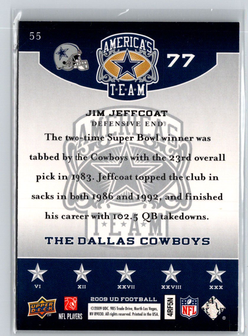 2009 Upper Deck America's Team #55 Jim Jeffcoat P05