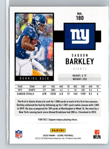 2020 Score #180 Saquon Barkley P06
