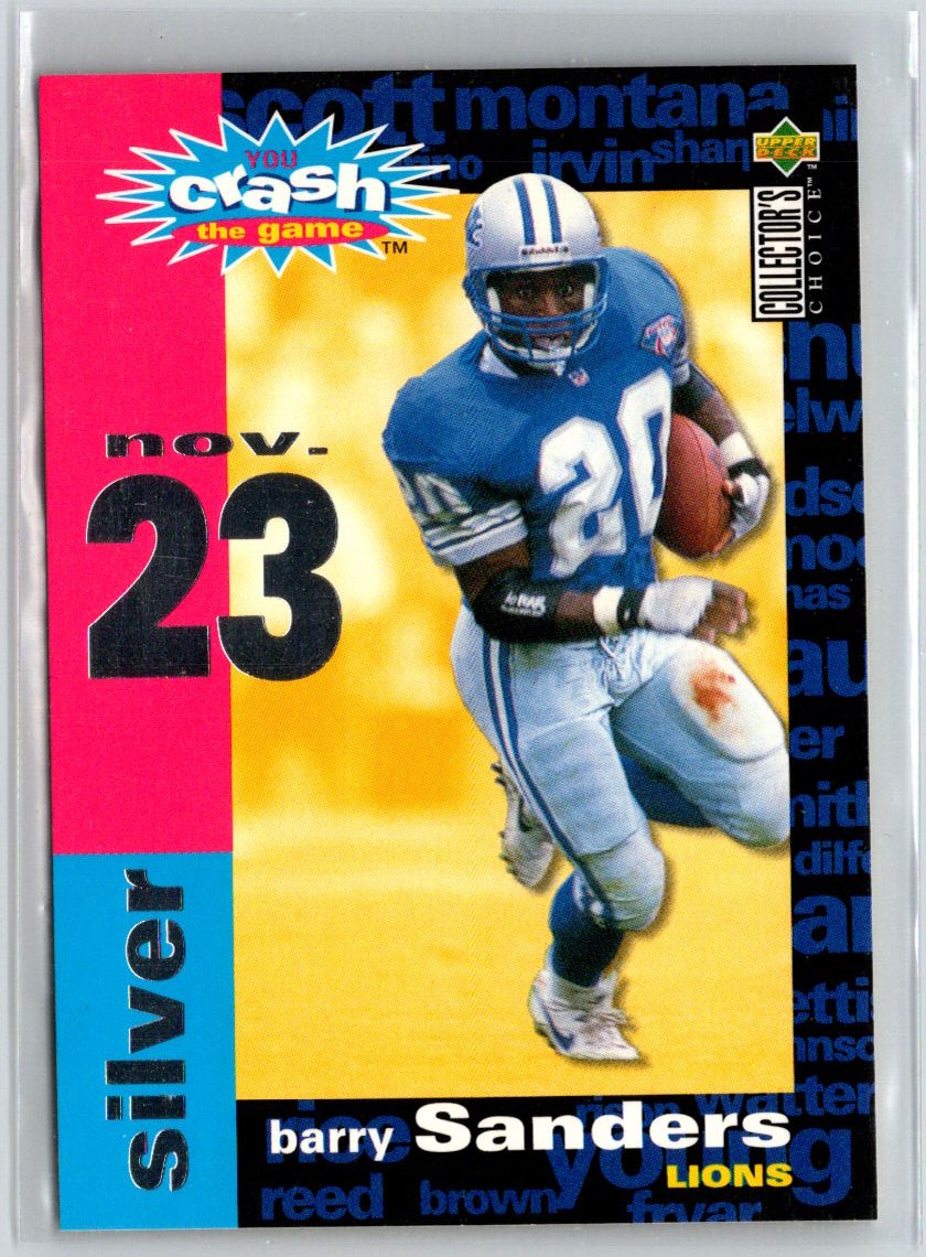 1995 Collector's Choice #C14a Barry Sanders You Crash the Game Silver  P06