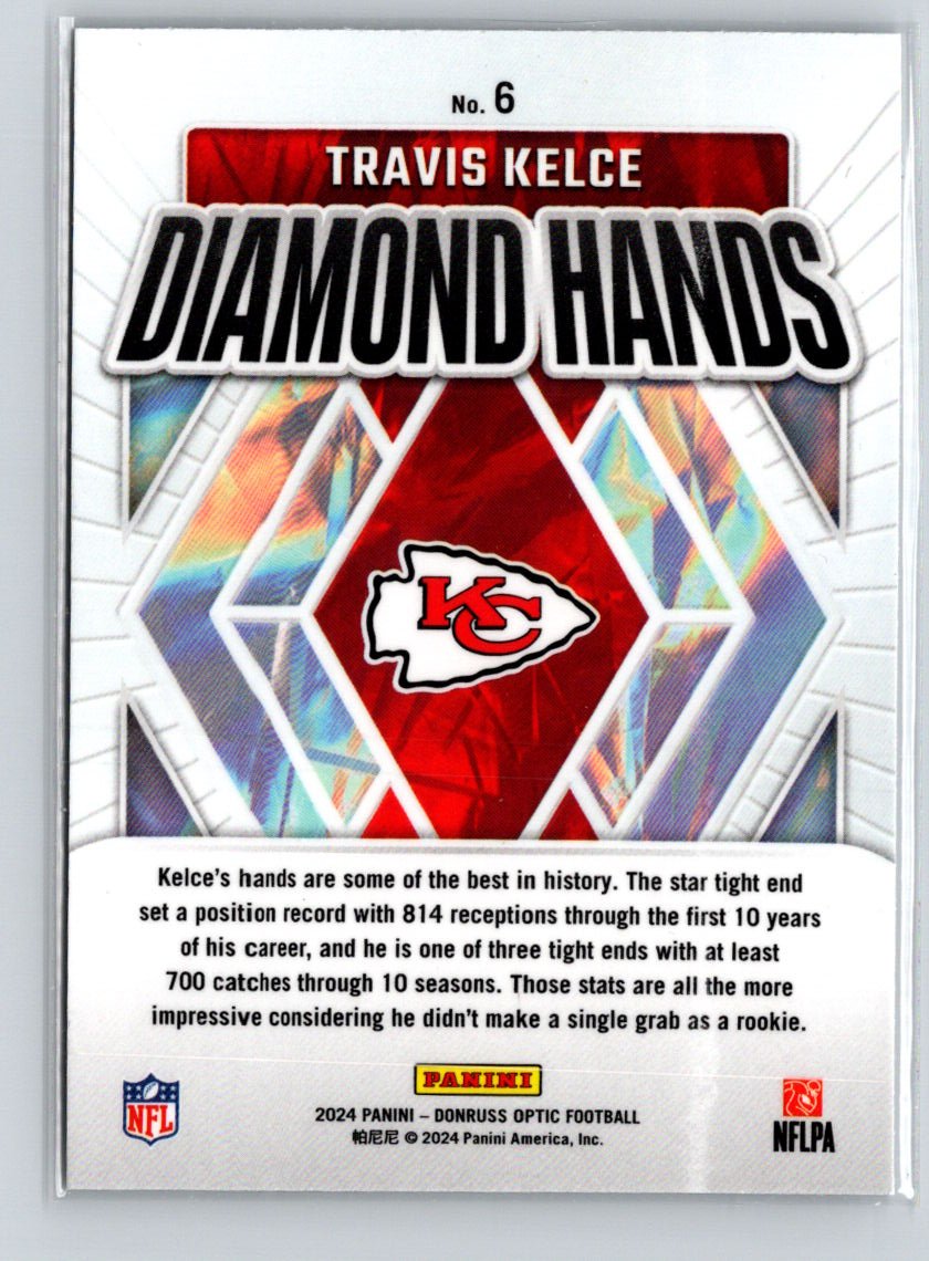 2024 Donruss Optic #6 Travis Kelce Diamond Hands P06