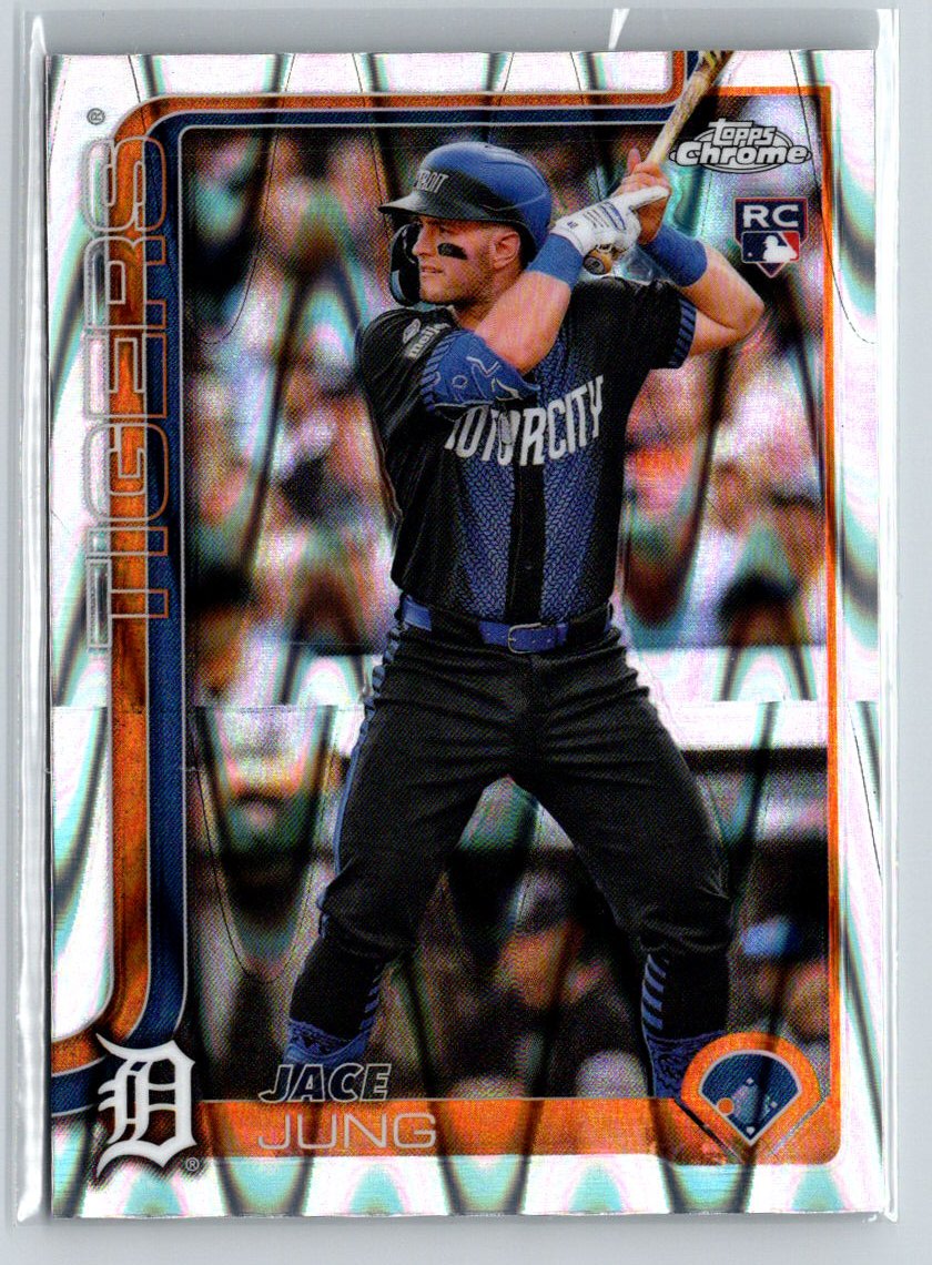 2025 Topps Chrome #225 Jace Jung Raywave Refractors P07