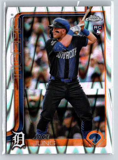 2025 Topps Chrome #225 Jace Jung Raywave Refractors P07